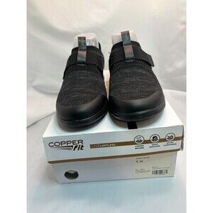 Copper Fit Spirit Sport Slip On Sneakers Black Women’s 9 Walking Comfort Shoes N